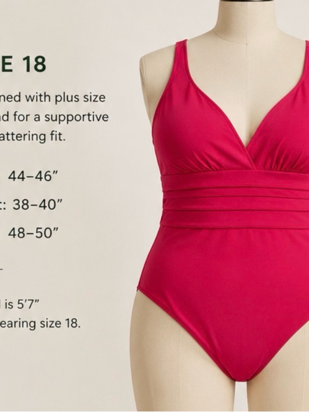 ROOTS Fuchsia One-Piece Swimsuit — Size 18